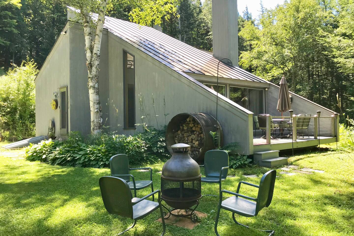 Falcon House architect-designed retreat in the forest